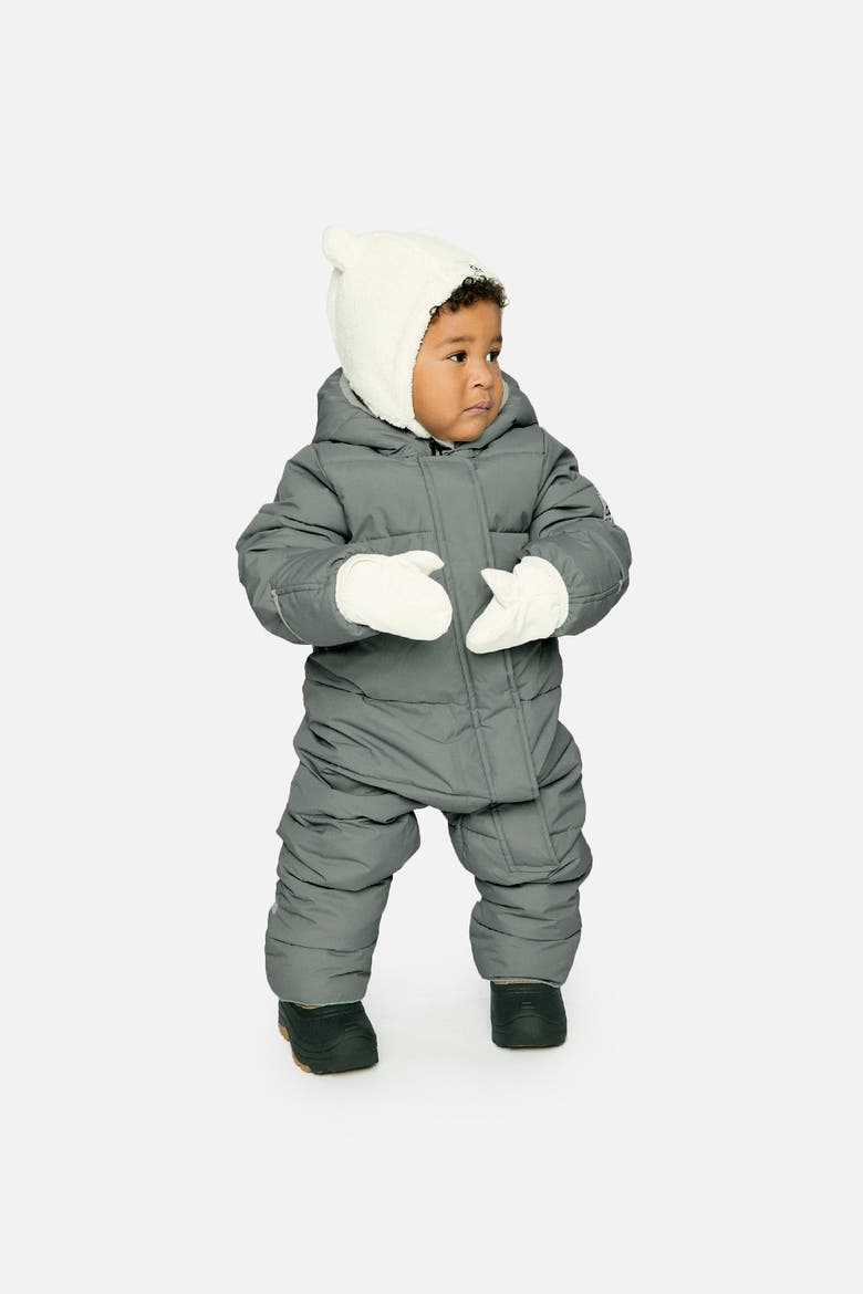 Waterproof Hooded One Piece Snowsuit, Alternate, color, Sage Green