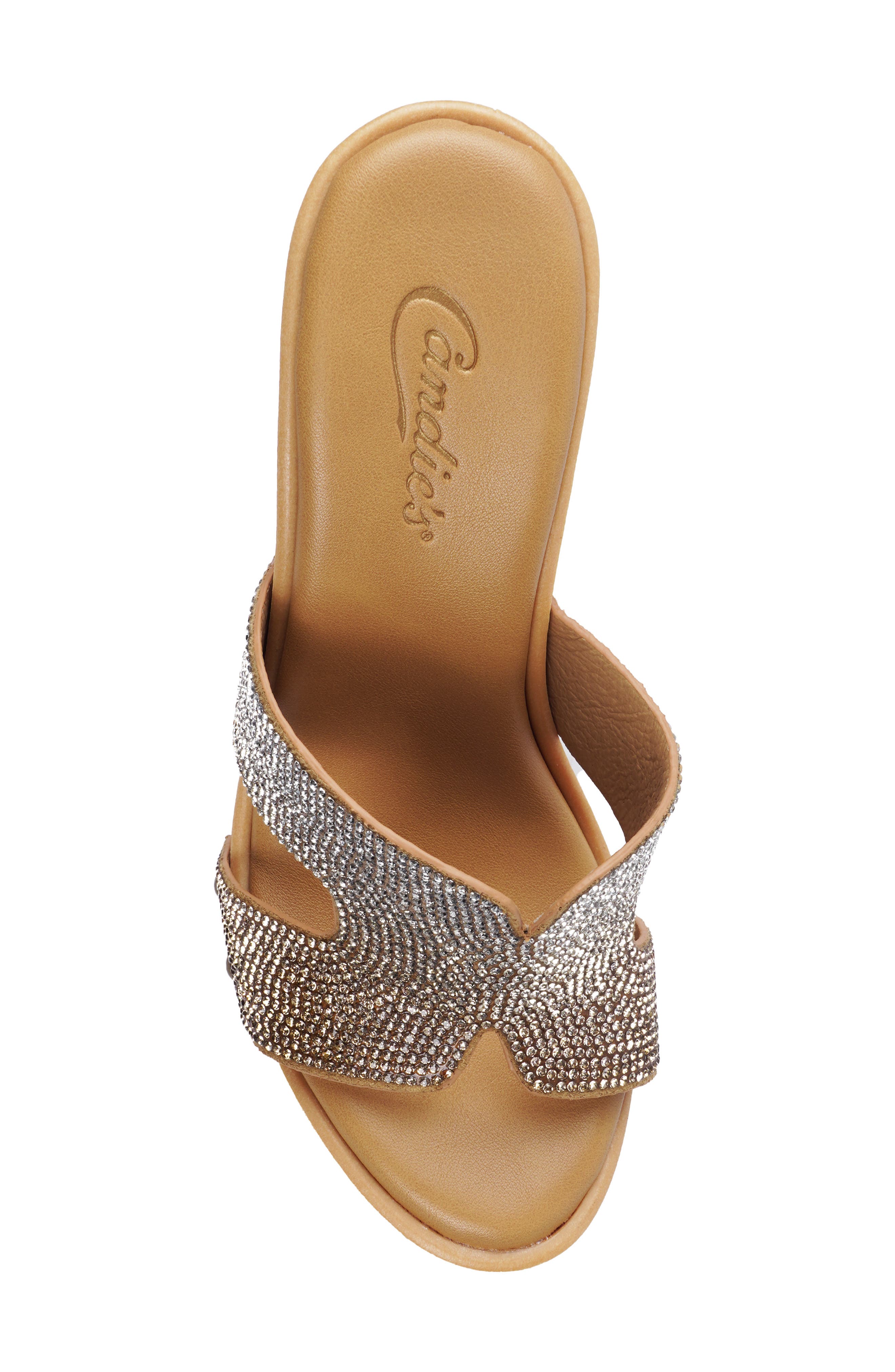 Candie's Malak Platform Sandal, Alternate, color, Dark Tan Multi