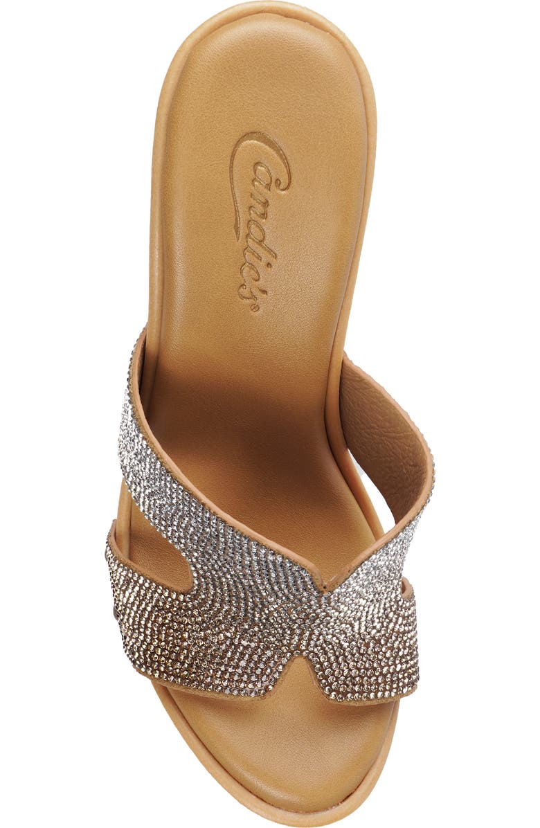 Candie's Malak Platform Sandal, Alternate, color, Dark Tan Multi