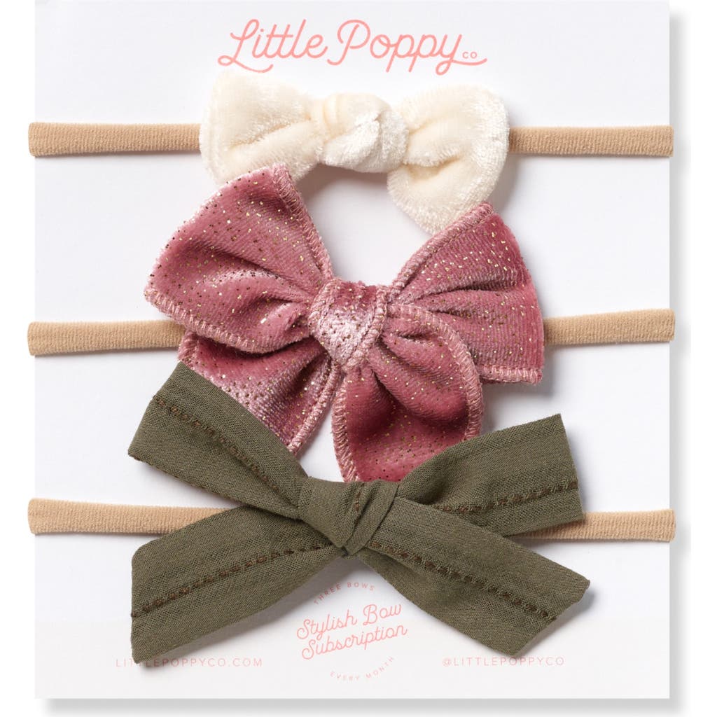 Little Poppy Co The Headband Mini Bow Set In The Stella