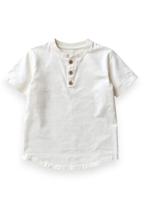 Pauli Cotton Blend Short Sleeve Henley