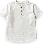 Miki Miette Pauli Cotton Blend Short Sleeve Henley