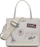 KARL LAGERFELD PARIS Maybelle Pins+Rhinestones Satchel