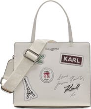 KARL LAGERFELD PARIS Maybelle Pins+Rhinestones Satchel