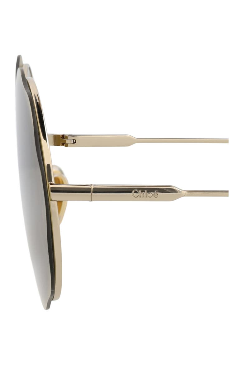 61mm Round Sunglasses, Alternate, color, GOLD GOLD GREEN