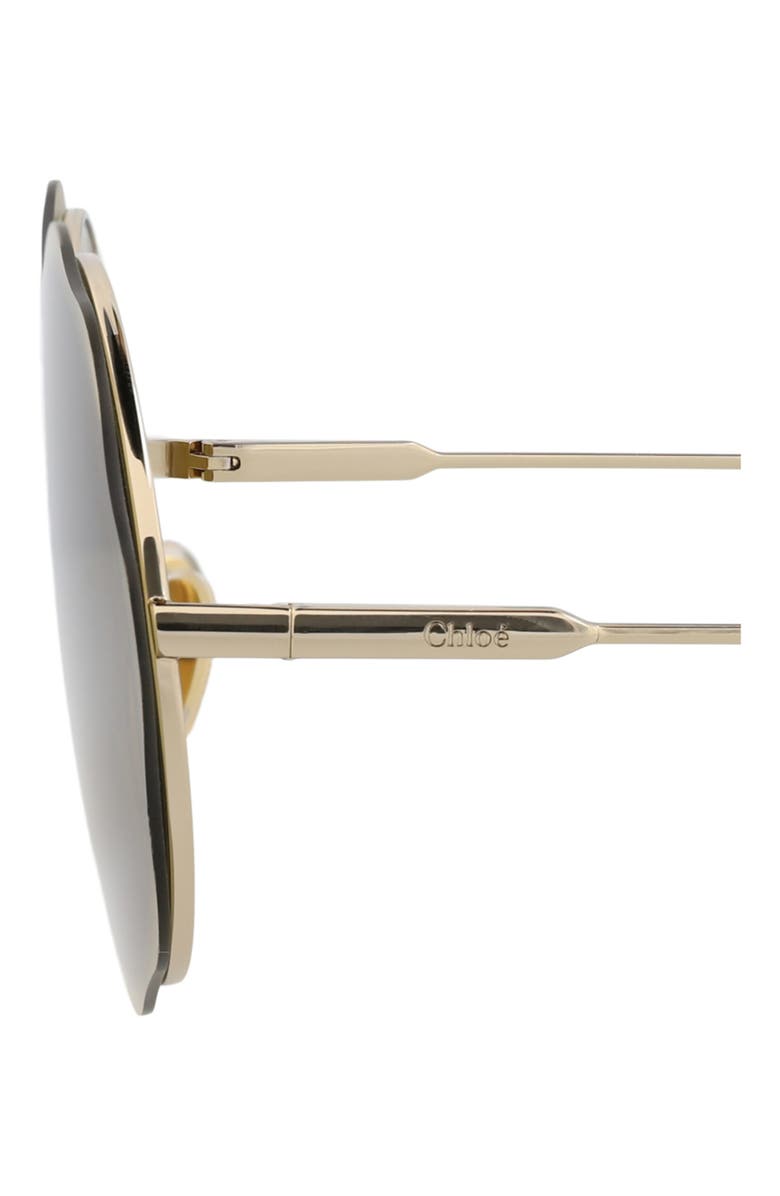 Chloé 61mm Round Sunglasses, Alternate, color, Gold Gold Green