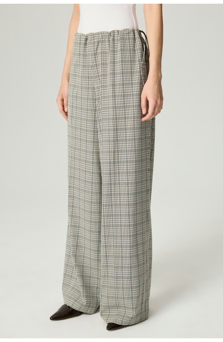Nocturne Plaid Wide-Leg Drawstring Pants, Alternate, color, Multi-Colored
