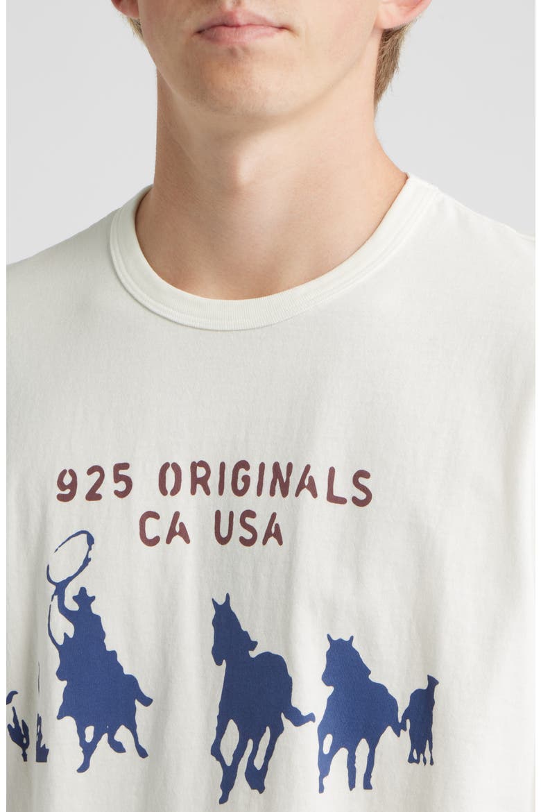 Cowboy Graphic T-Shirt, Alternate, color, OFF WHITE