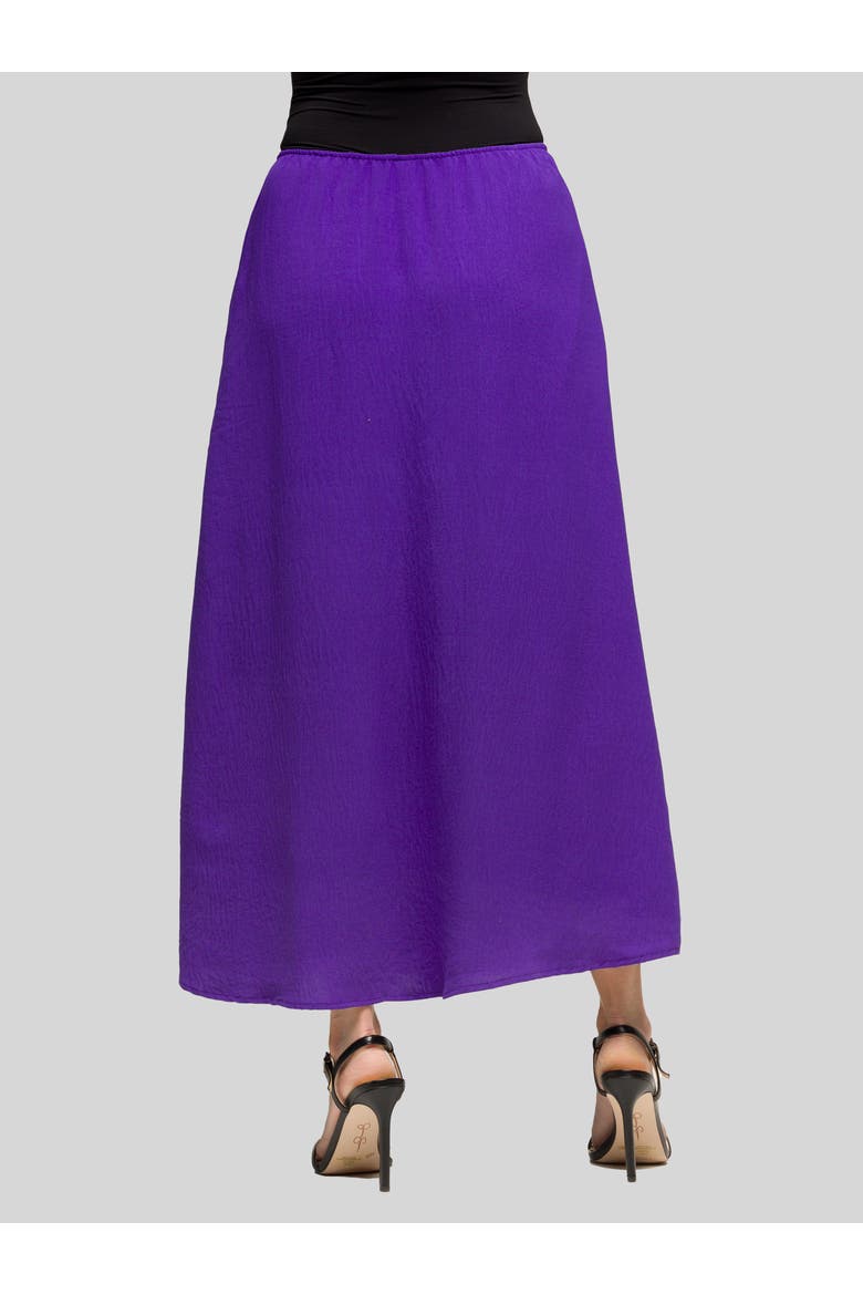 Elastic Waist A-LINE Maxi Skirt, Alternate, color, Purple