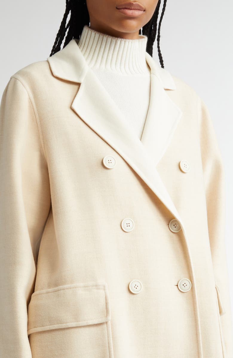 Eleventy Double Breasted Double Face Wool Coat, Alternate, color, 