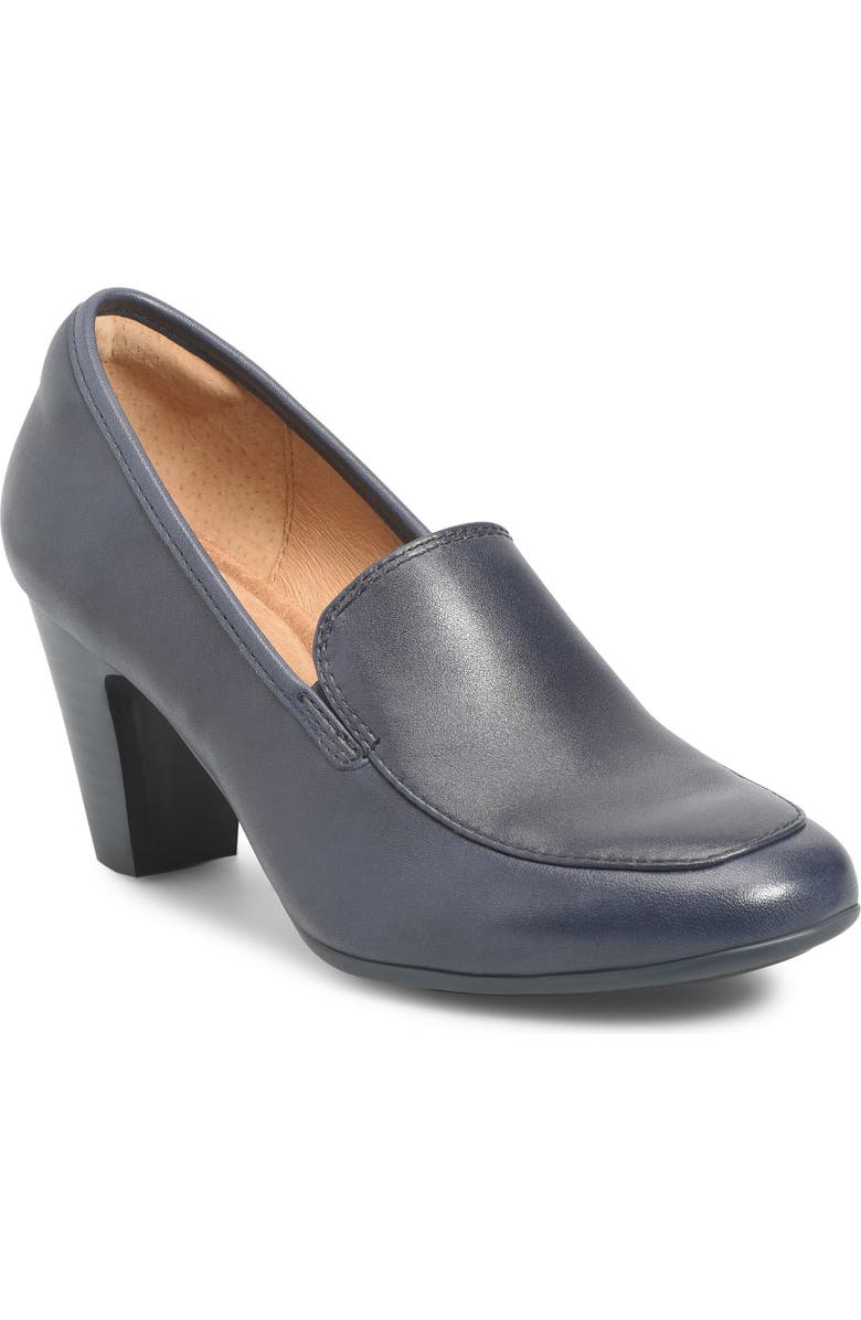 Söfft Lucinda Water Resistant Loafer Pump, Main, color, Sky Navy