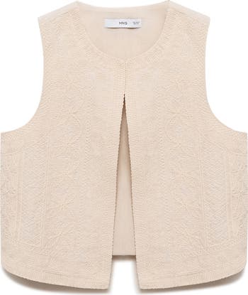 Embroidered Linen Vest