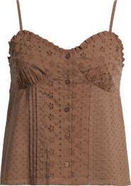 BP. Cotton Eyelet Pintuck Camisole