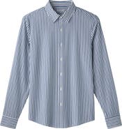 Rhone Commuter Slim Fit Stripe Performance Button-Up Shirt