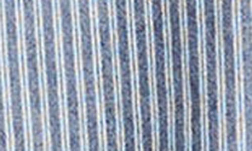 Vince Railroad Stripe Classic Fit Shirt In Washed Waterfall/dee