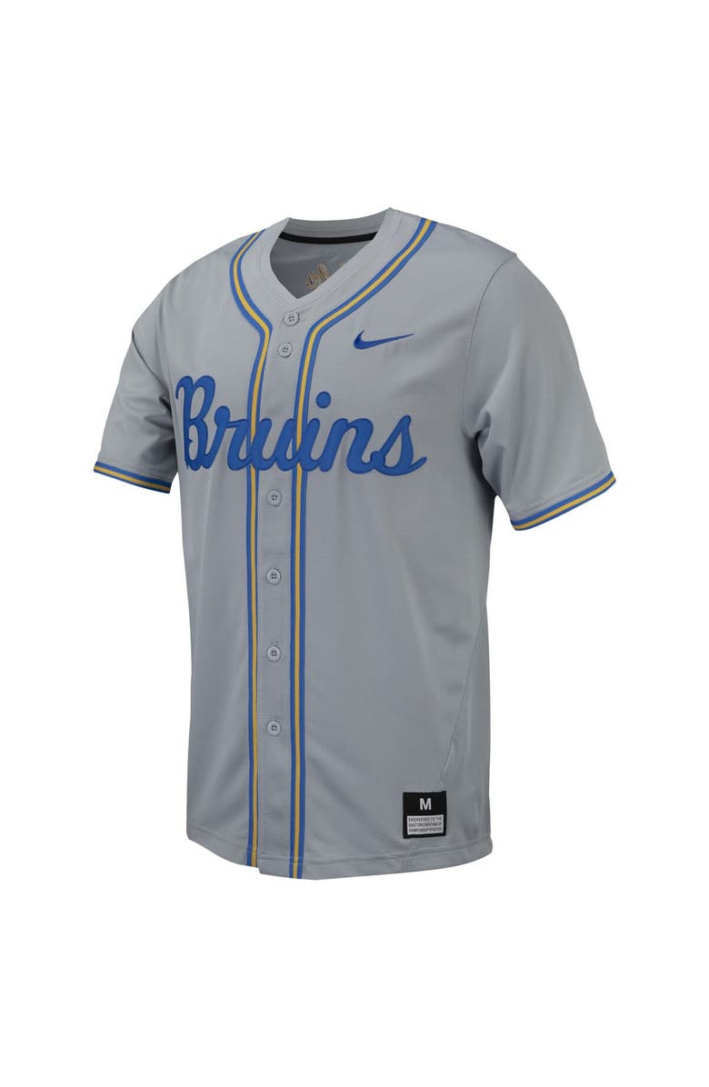 Nike Men's Nike Gray UCLA Bruins Replica Full-Button Baseball Jersey, Alternate, color, Gray
