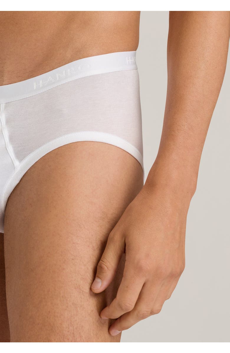 Hanro Cotton Pure Cotton Brief, Alternate, color, White