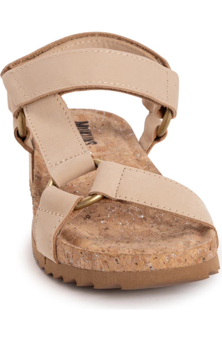 MUK LUKS Piper Platform Wedge Sandal, Alternate, color, Khaki/ Stone