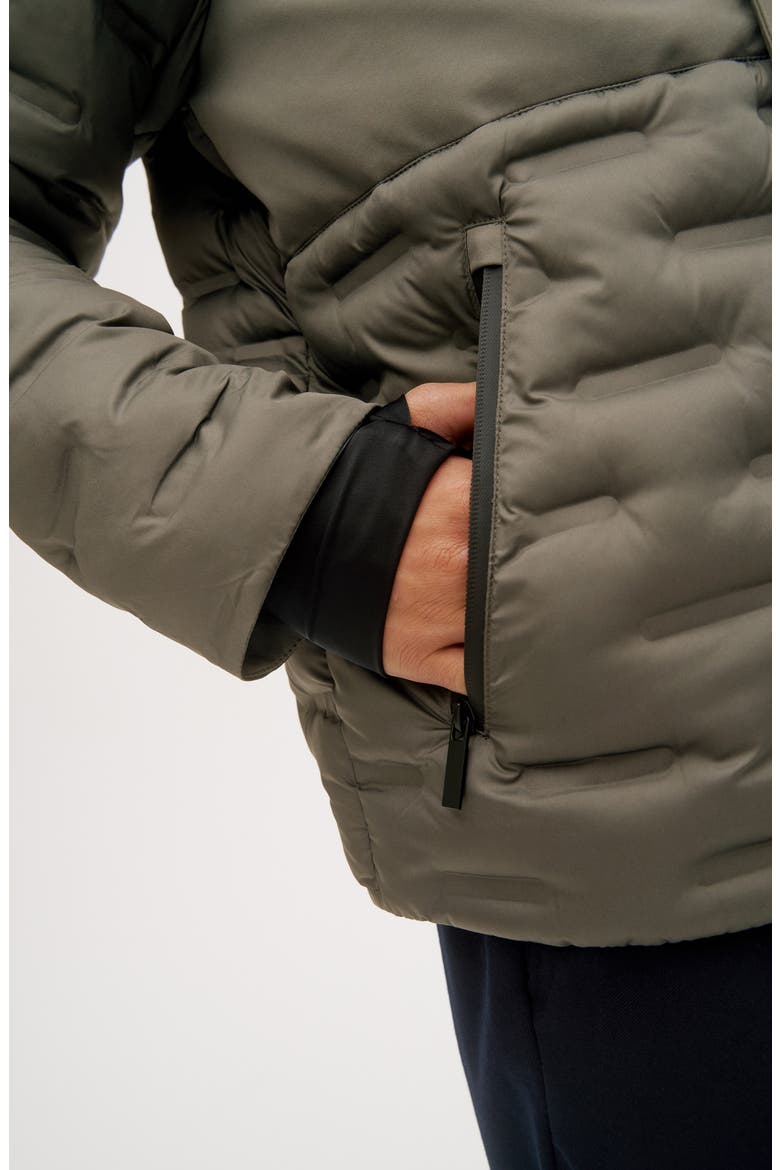 Dawson Mixed Media Hooded Puffer Jacket, Alternate, color, ARMY