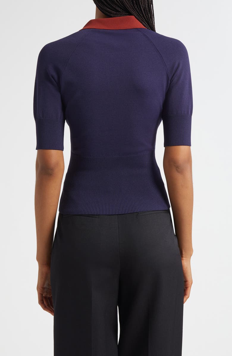 STAUD Gene Polo Sweater, Alternate, color, Navy/ Sangria