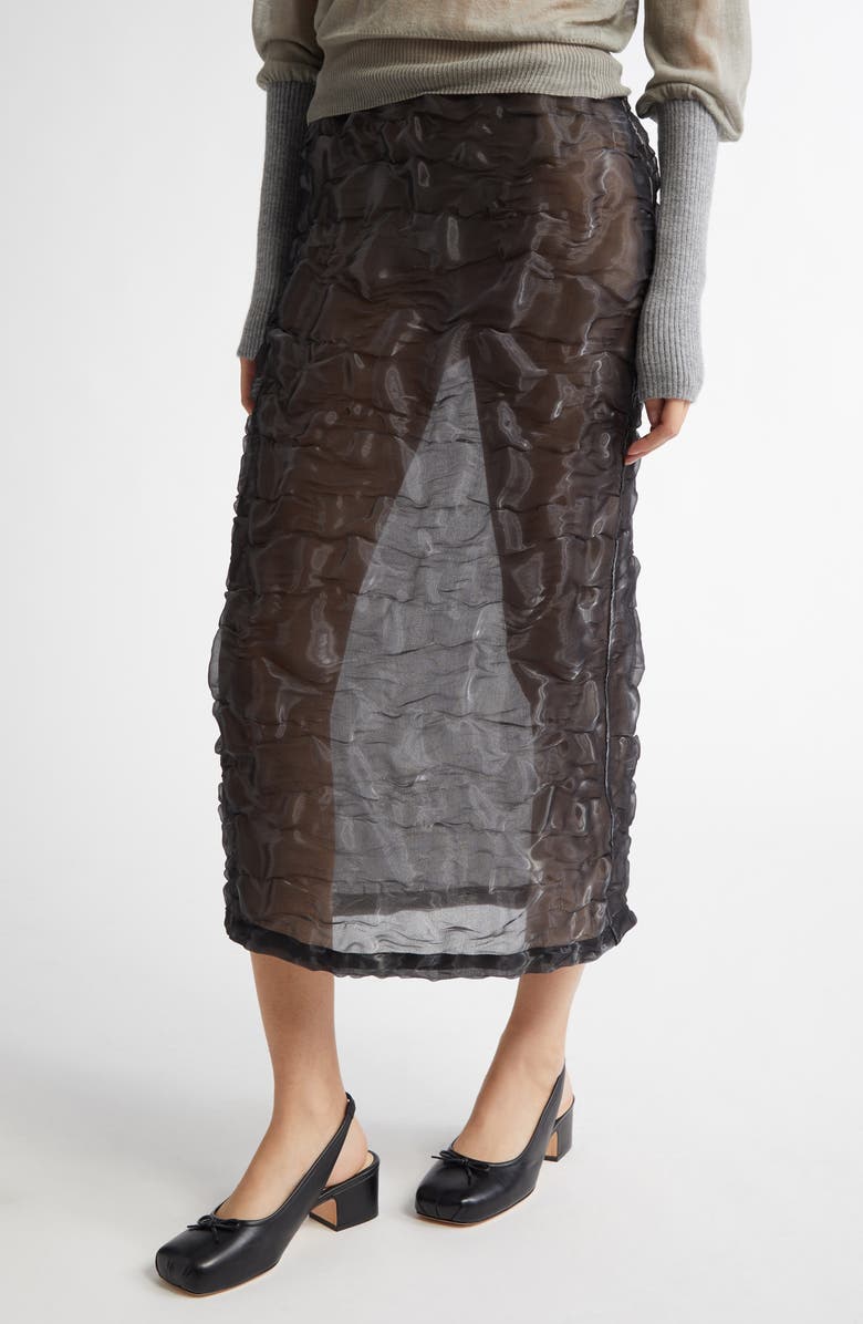 Paloma Wool Aoi Crinkled Midi Skirt, Alternate, color, Grey