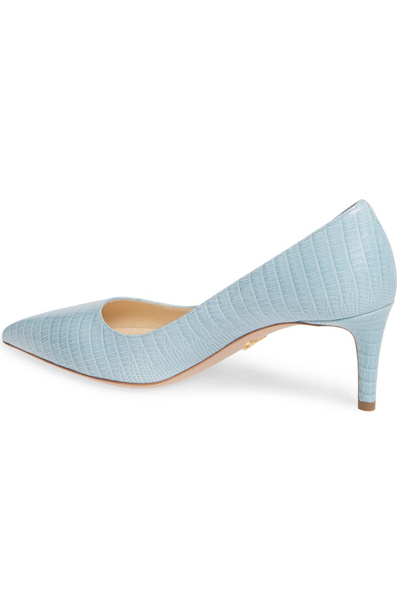 Prada Croc Embossed Pointed Toe Pump, Alternate, color,