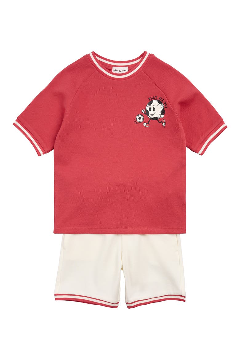 Play All Day T-Shirt & Shorts Set, Alternate, color, OFF WHITE