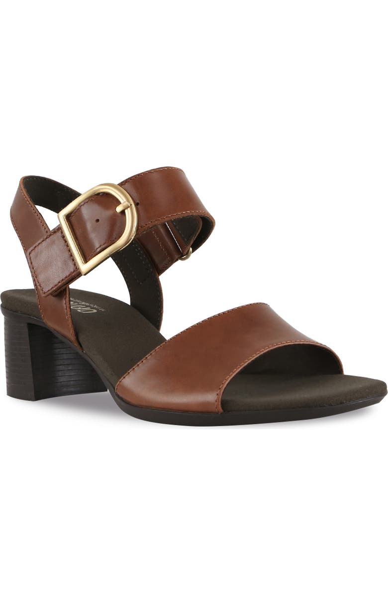 Munro Neeta Block Heel Sandal, Main, color, Cognac Leather