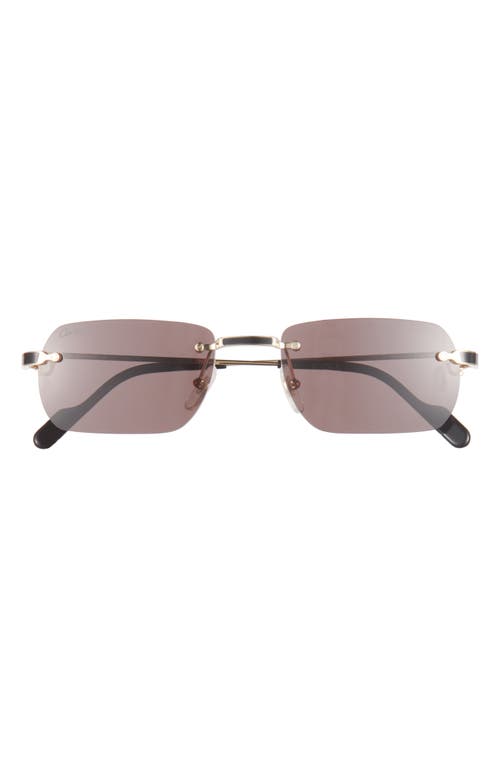 Cartier 55mm Rimless Oval Sunglasses in Gold  product