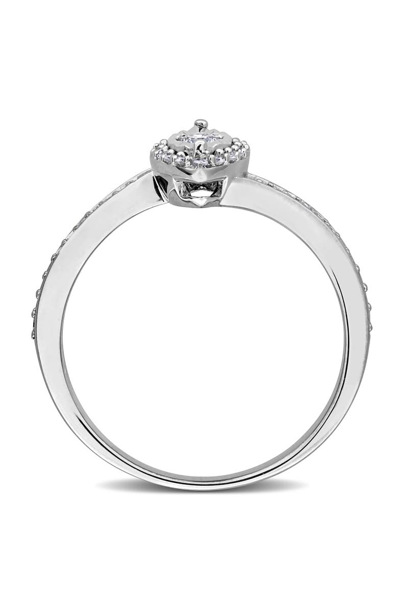 Julianna B. Diamond Halo Twist Ring Sterling Silver, Alternate, color, Sterling Silver