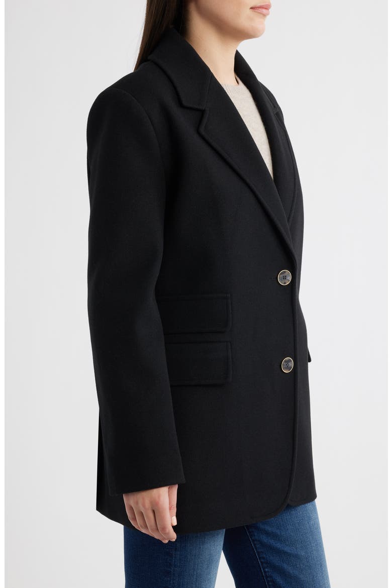 Oversize Single-Breasted Blazer, Alternate, color, BLACK