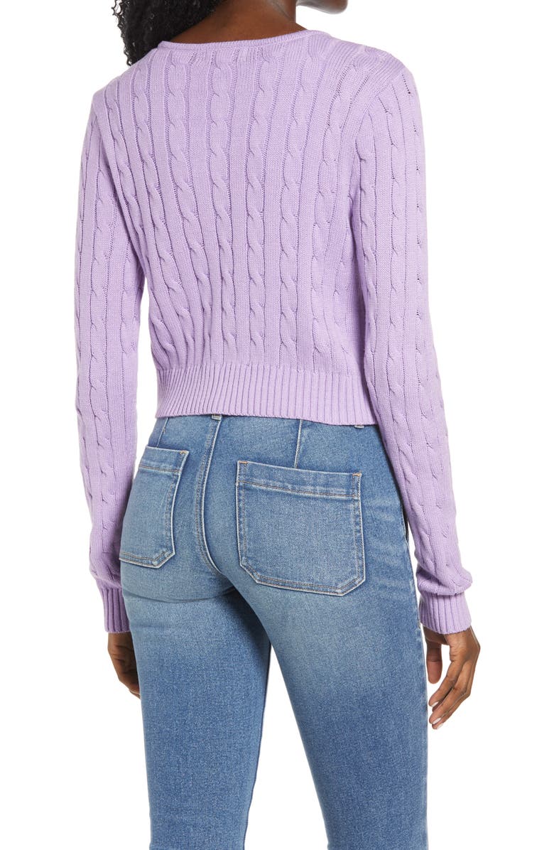 Ten Sixty Sherman Crop Cable Cardigan, Alternate, color, 