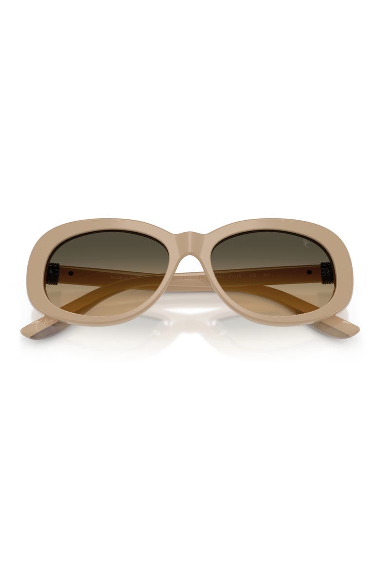 Claire 55mm Gradient Irregular Sunglasses, Alternate, color, BEIGE