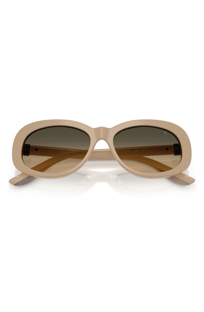 Brunello Cucinelli Claire 55mm Gradient Irregular Sunglasses, Alternate, color, Beige