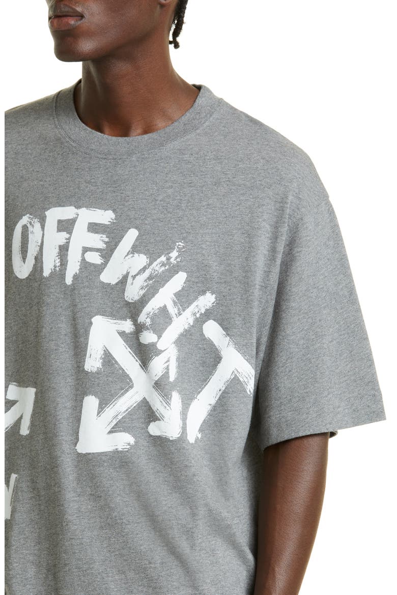 Paint Script Logo Cotton Graphic Tee, Alternate, color, MELANGE GREY