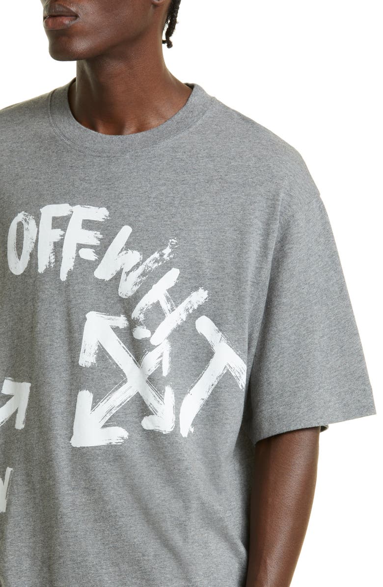 Off-White Paint Script Logo Cotton Graphic Tee, Alternate, color, 
