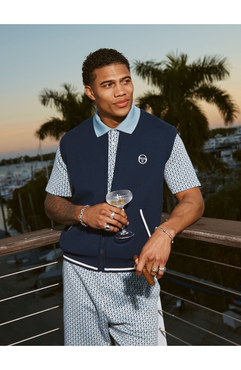 Sergio Tacchini Enzo Knit Vest, Alternate, color, Maritime Blue