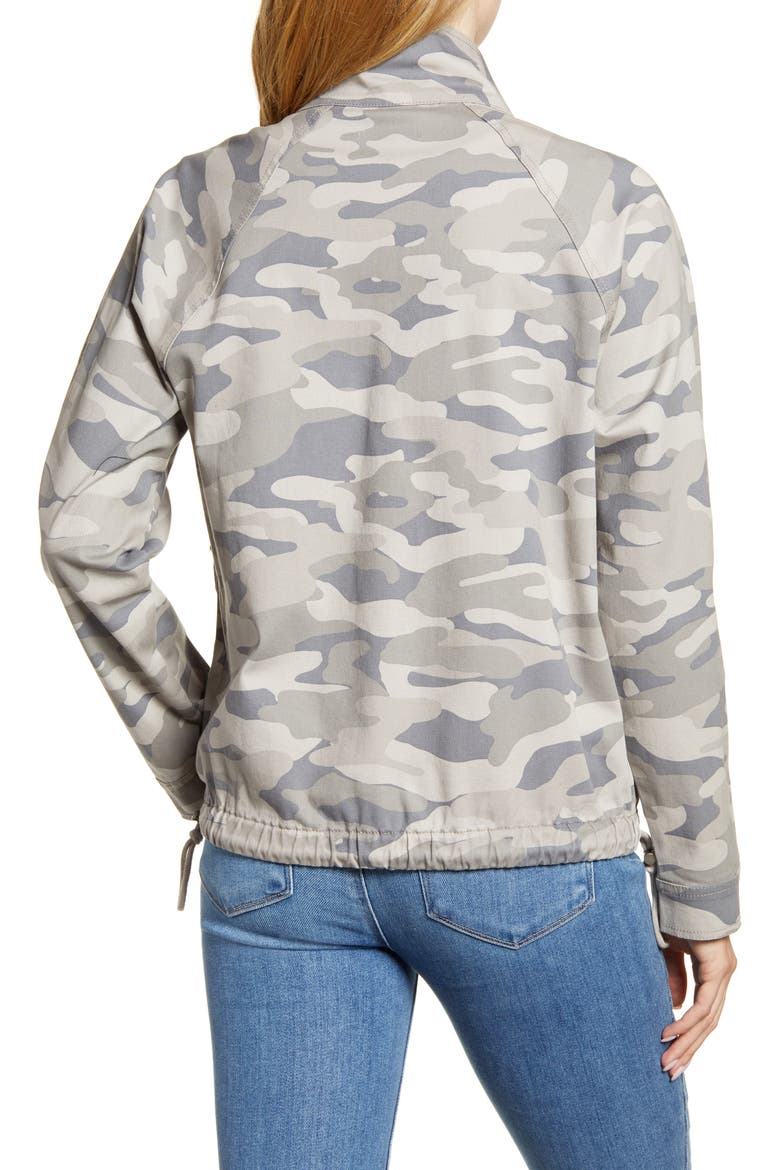 Camo Print Stretch Cotton Jacket (Nordstrom Exclusive), Alternate, color, SAND