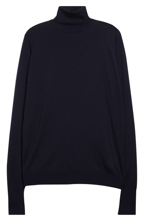 John Smedley Richard Turtleneck Merino Wool Sweater In Blue