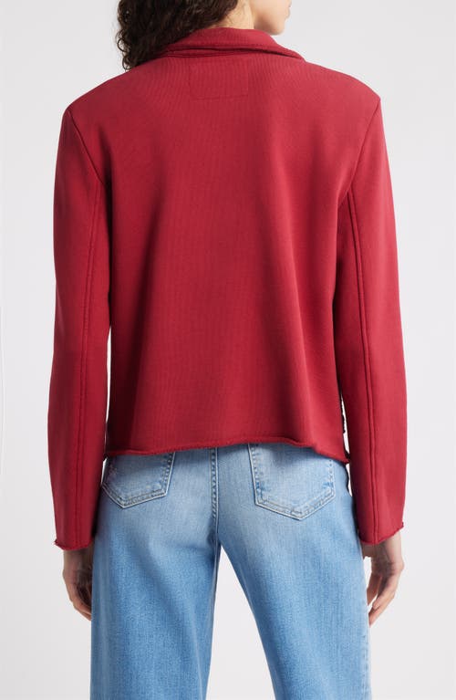 Frank & Eileen Mini Belfast Crop Knit Peacoat In Red