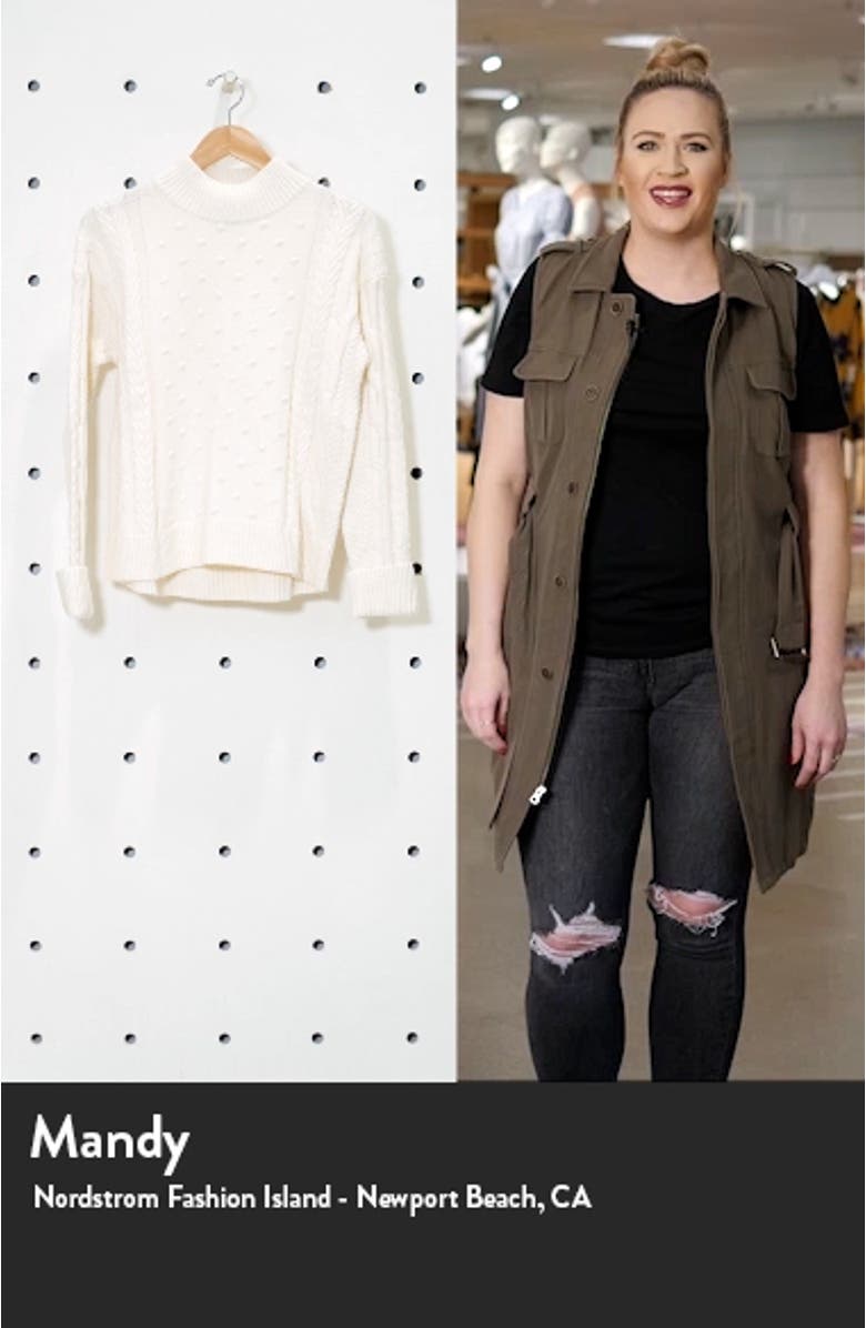 Mock Neck Cable Sweater, sales video thumbnail