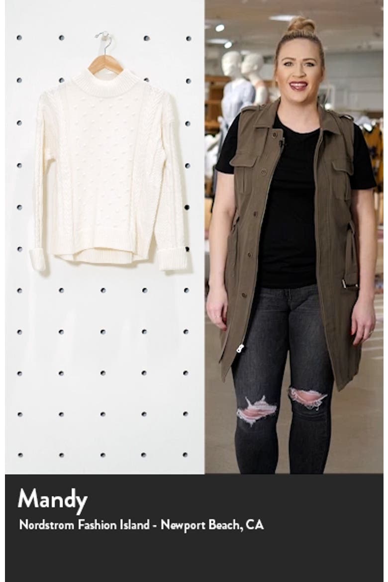 Mock Neck Cable Sweater video