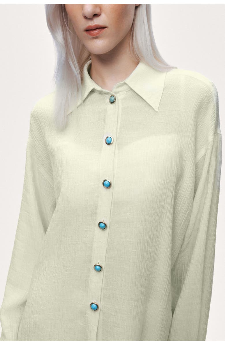 Nocturne Bustier Set Shirt, Alternate, color, Mint Green