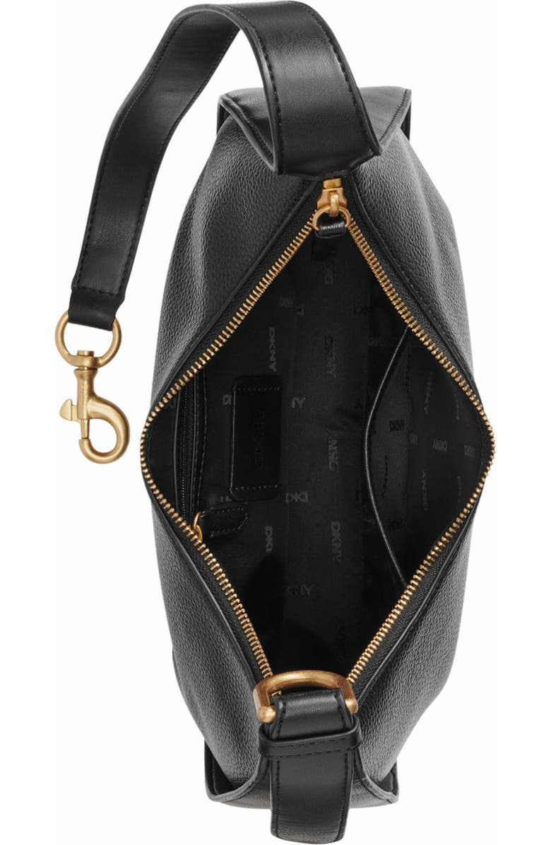 DKNY Thyme Hobo Bag, Alternate, color, Black/Gold