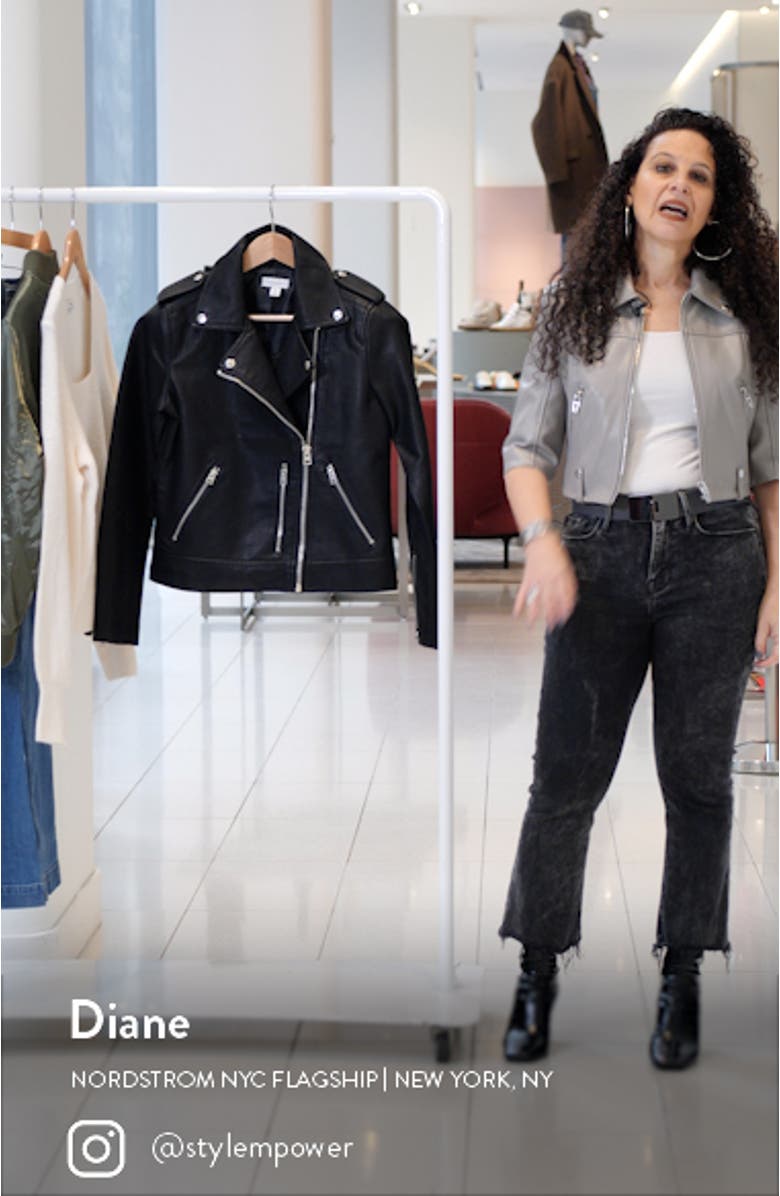 Faux Leather Biker Jacket, sales video thumbnail