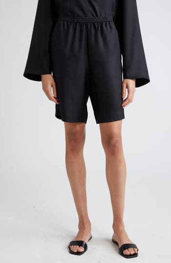 LOULOU DE SAISON Zinia Silk Twill Shorts | Nordstrom