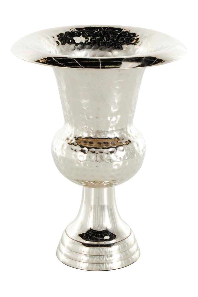 Textured Metal Vase, Main, color, SILVER
