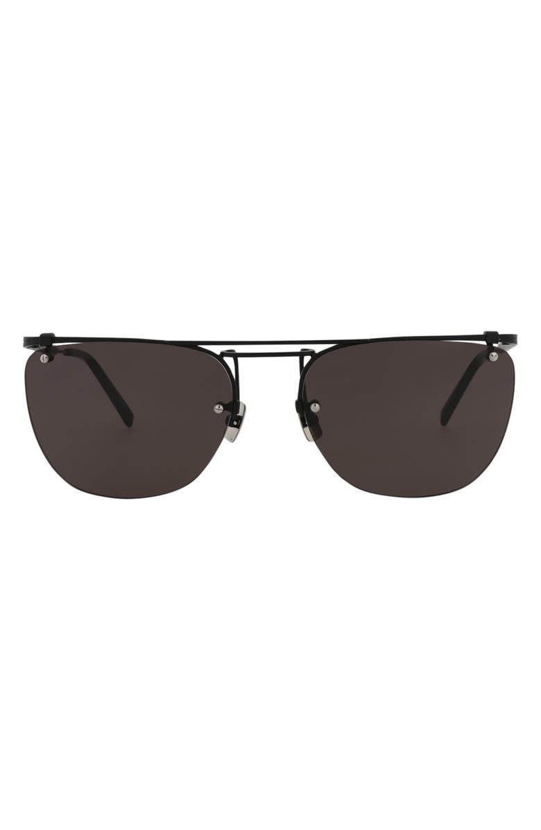 Saint Laurent 58mm Novelty Square Sunglasses, Main, color, 