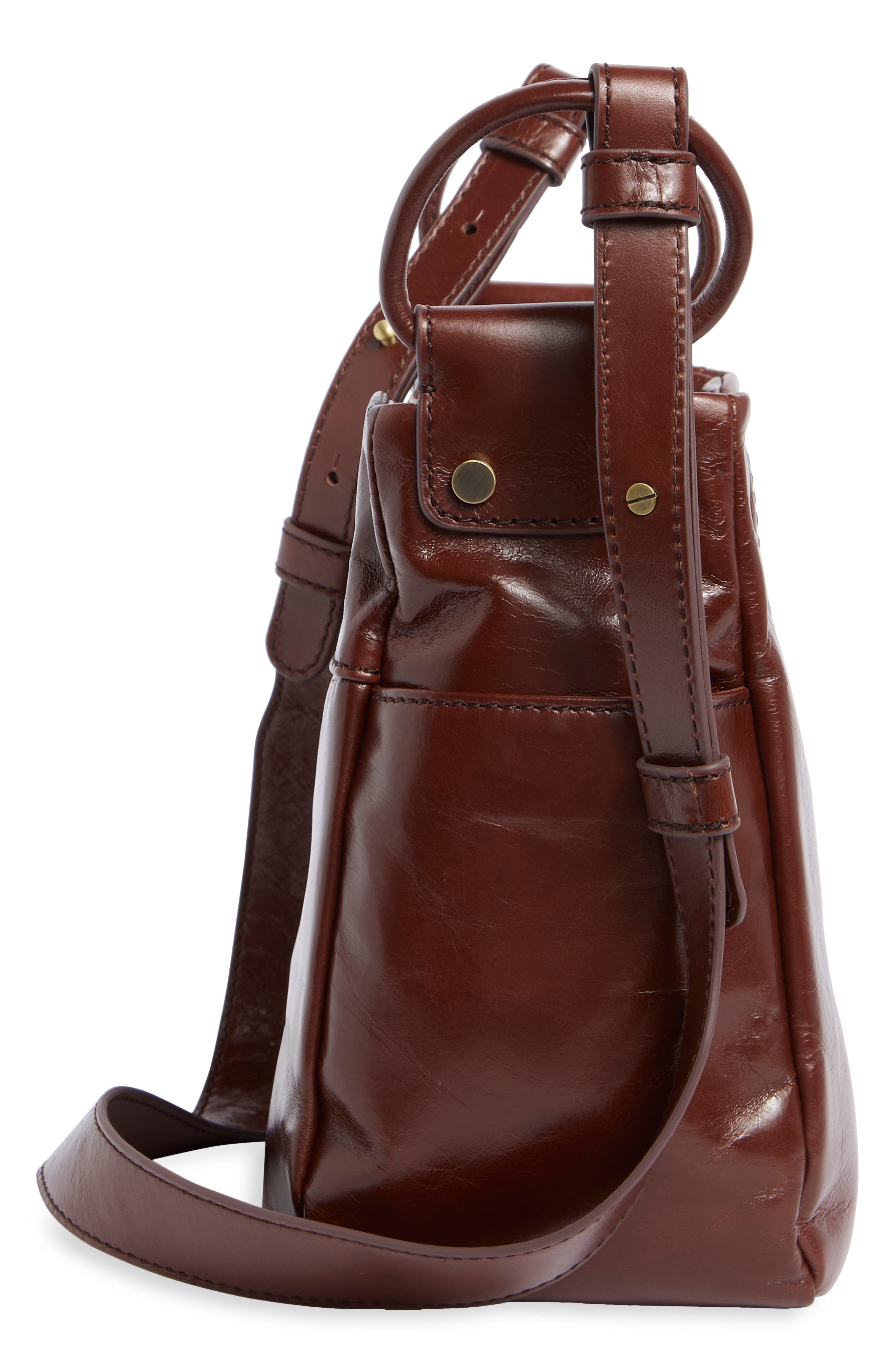 HOBO Sheila Leather Crossbody Bag, Alternate, color, Chocolate