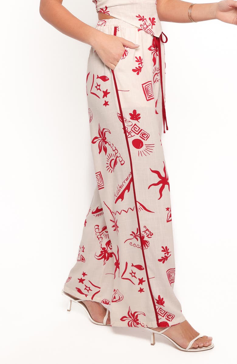 Petal & Pup Malta Mixed Print Drawstring Pants, Alternate, color, Biaritz